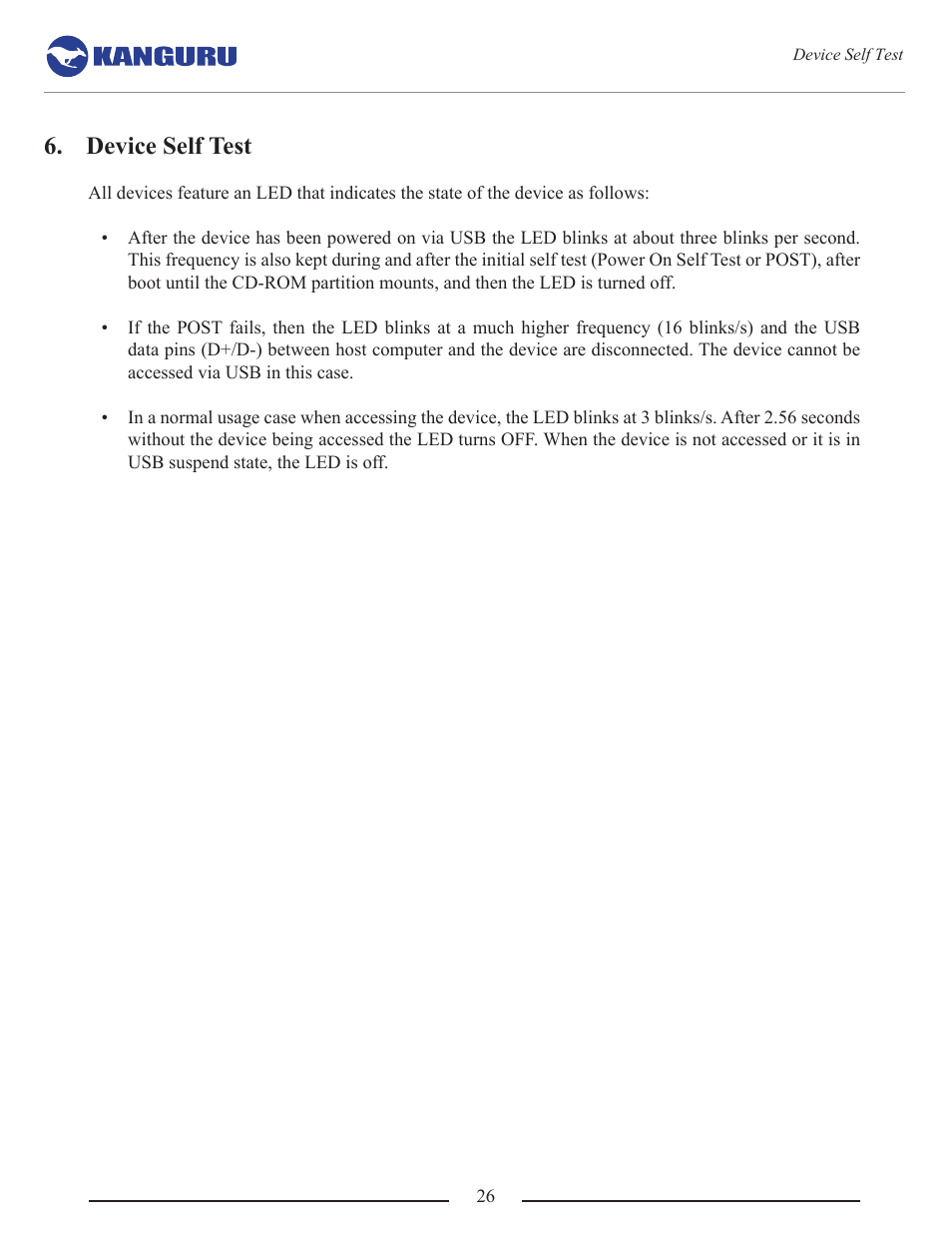 Device self test | Kanguru Common Criteria Evaluated v1.21 User Manual | Page 26 / 36