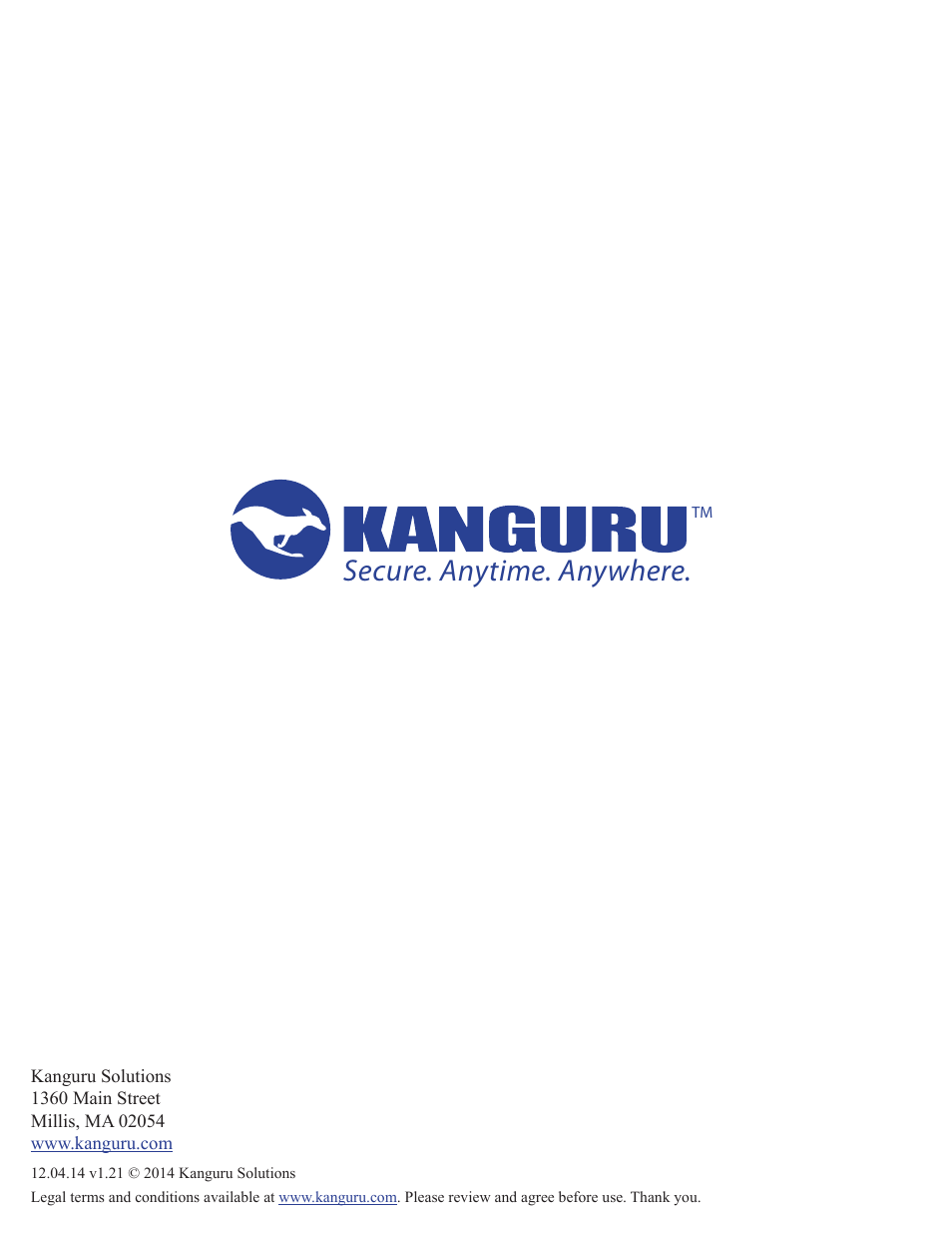 Secure. anytime. anywhere | Kanguru Common Criteria Evaluated v1.21 User Manual | Page 36 / 36