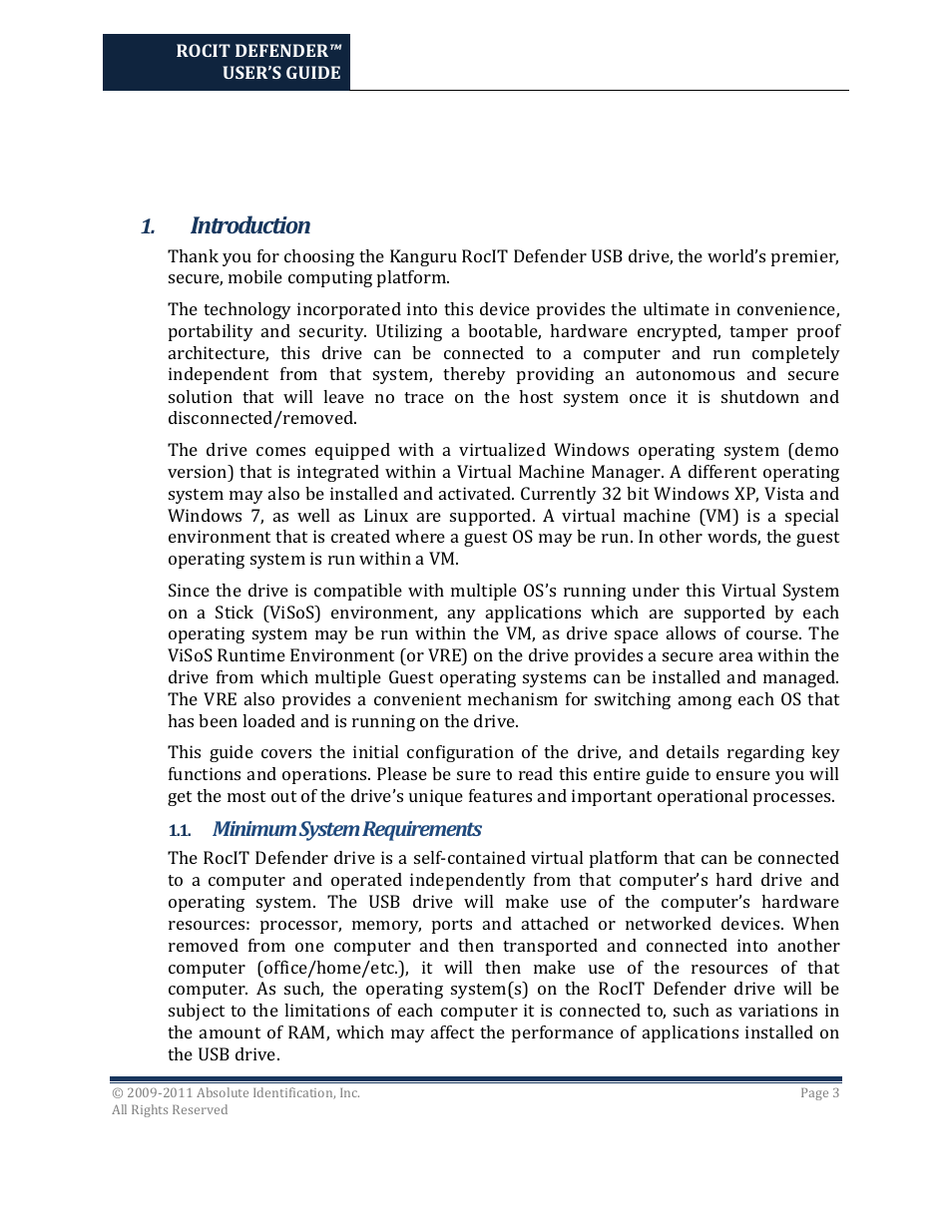 Introduction | Kanguru RocIT Defender User Manual | Page 3 / 21