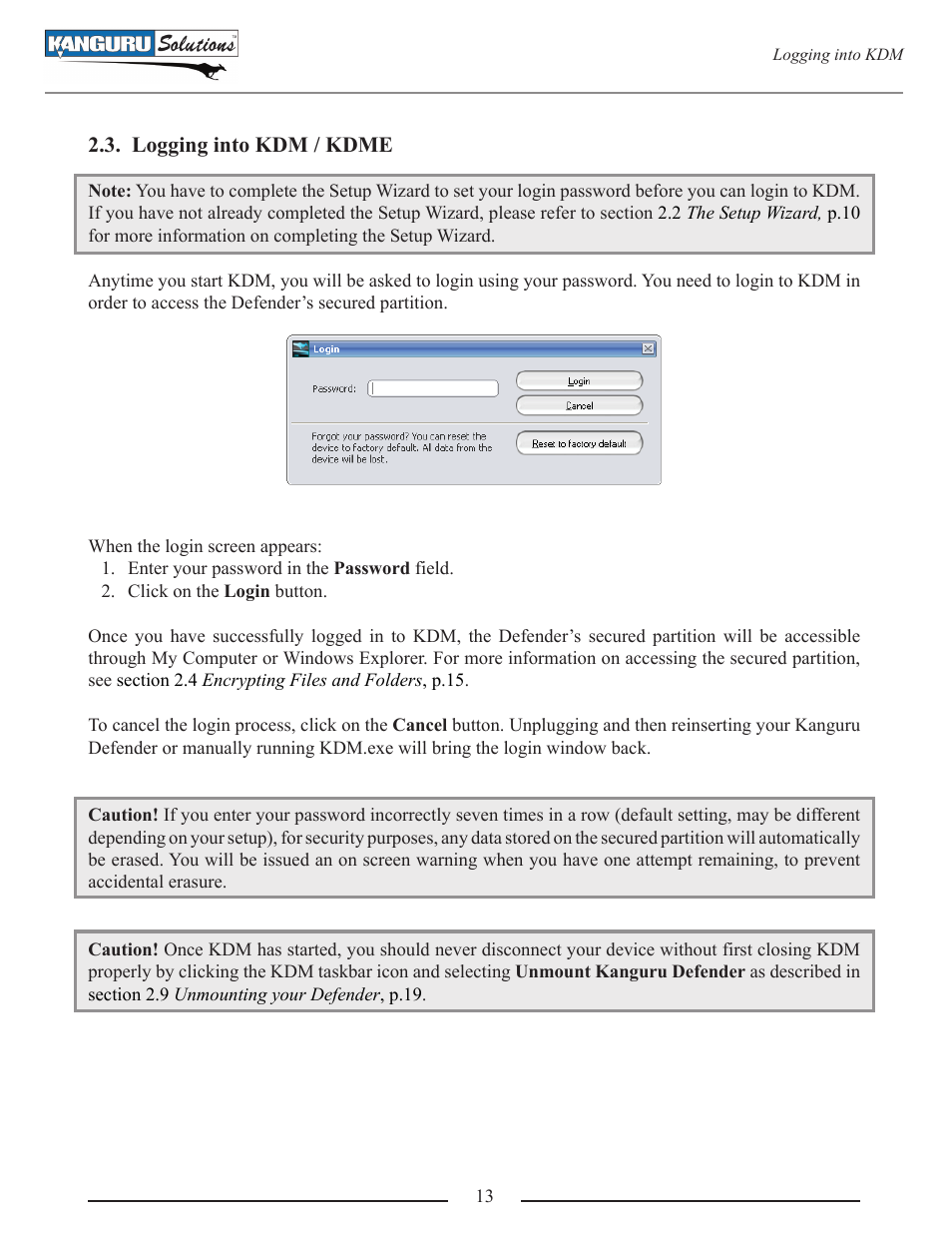 Kanguru Defender User Manual | Page 13 / 22