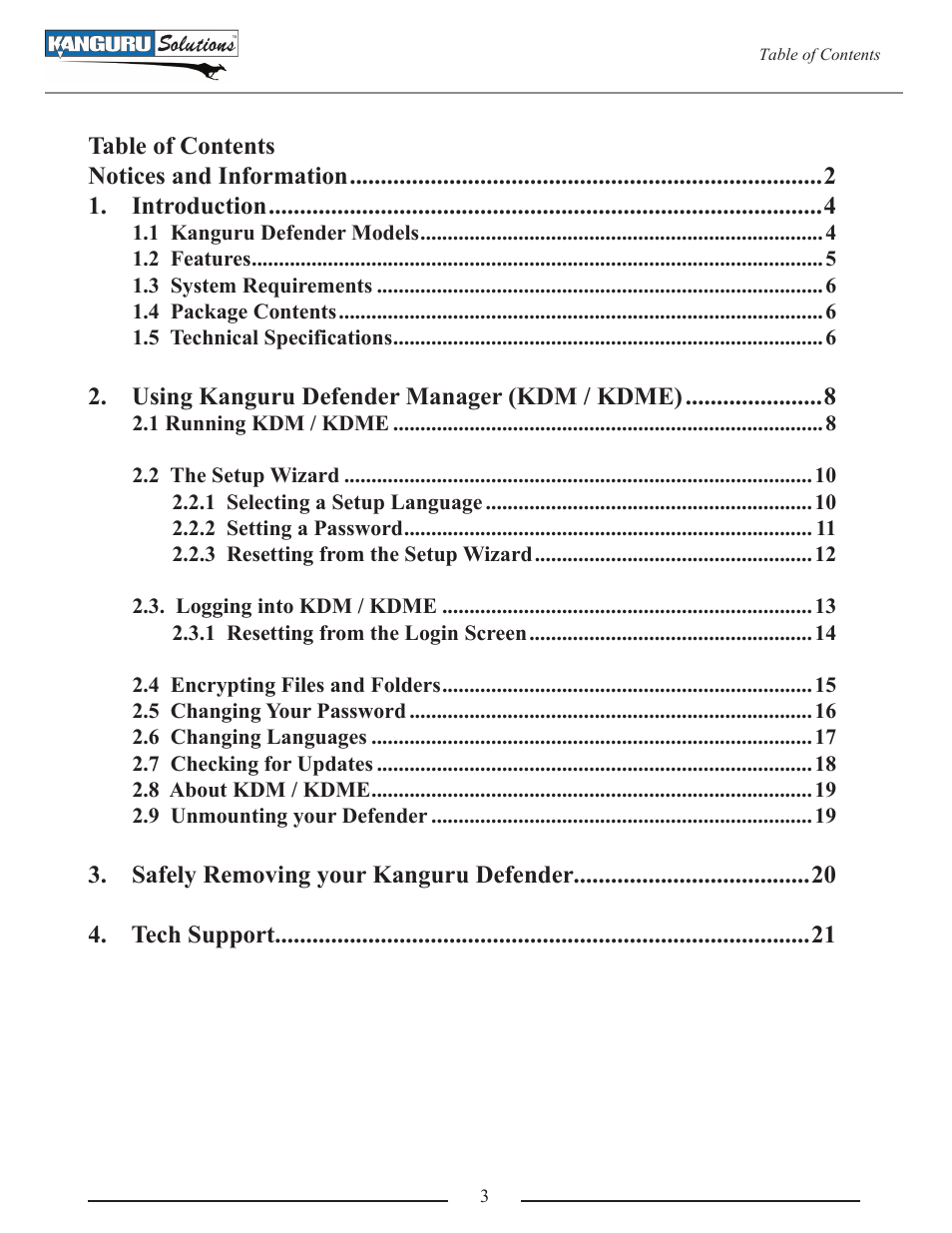 Kanguru Defender User Manual | Page 3 / 22