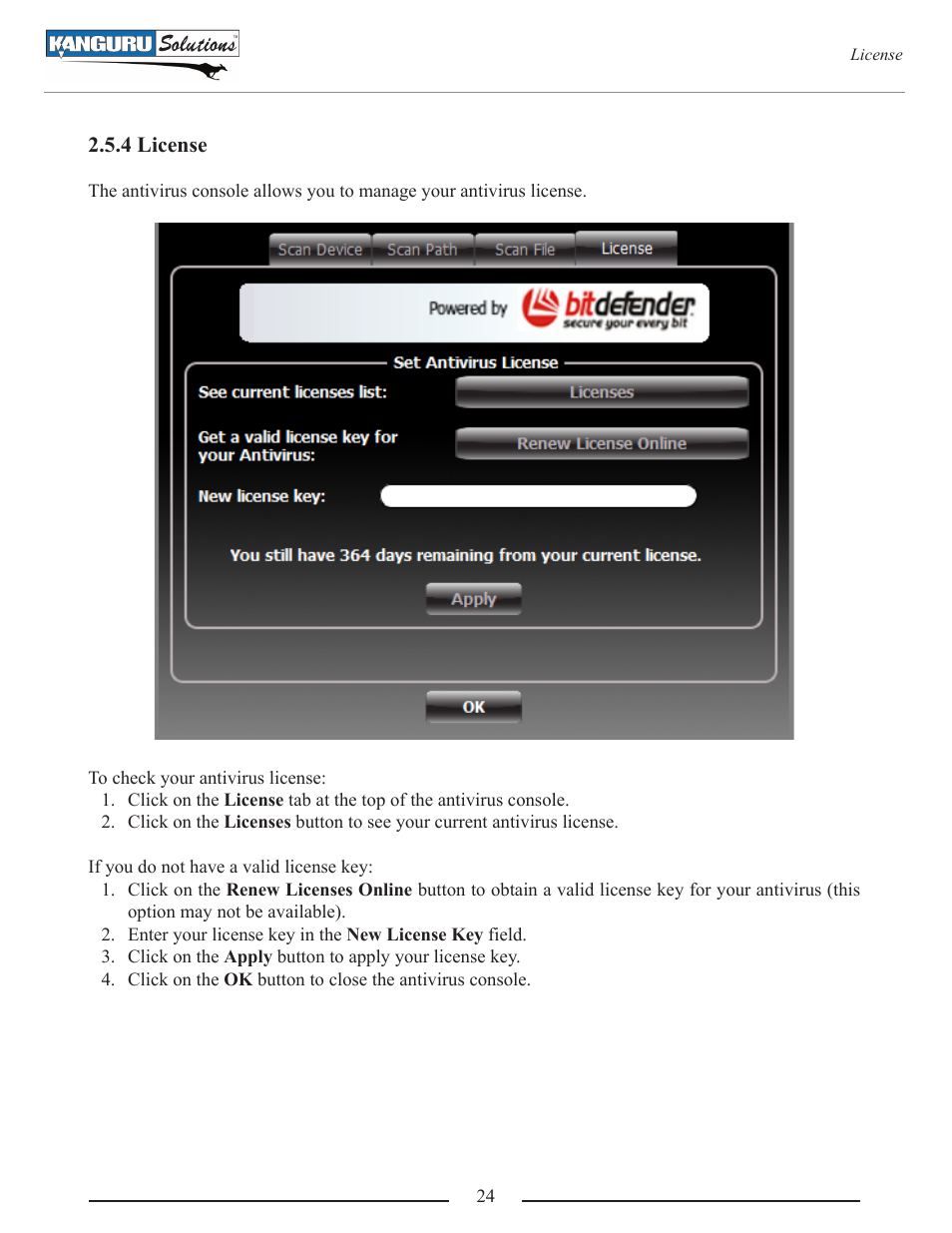 License | Kanguru Defender V2 User Manual | Page 24 / 30
