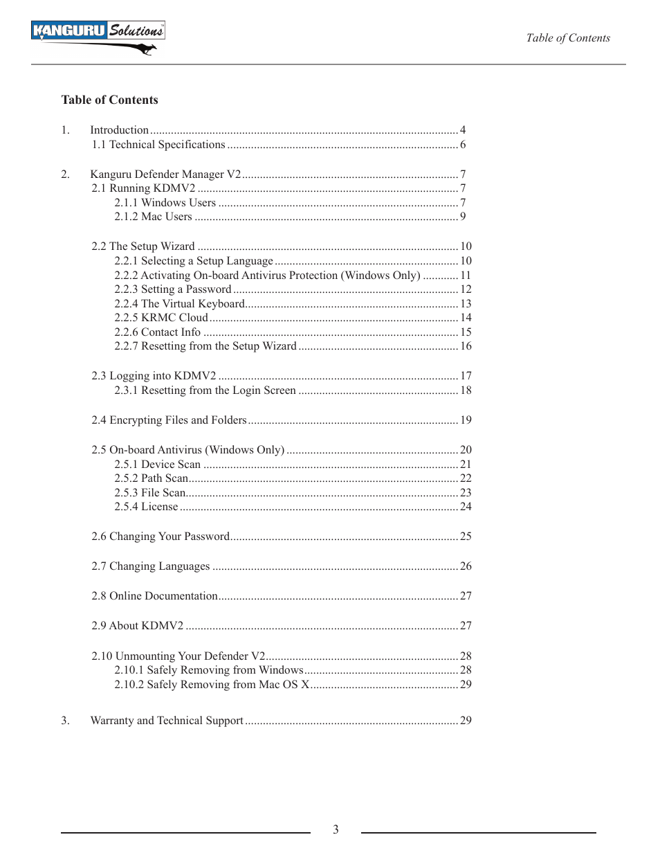 Kanguru Defender V2 User Manual | Page 3 / 30