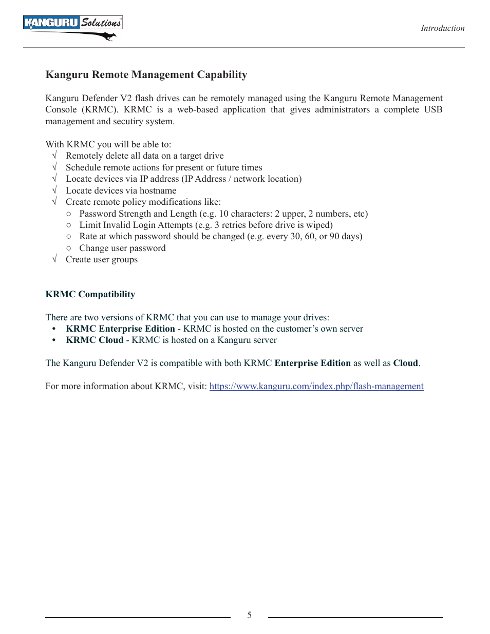 Kanguru Defender V2 User Manual | Page 5 / 30