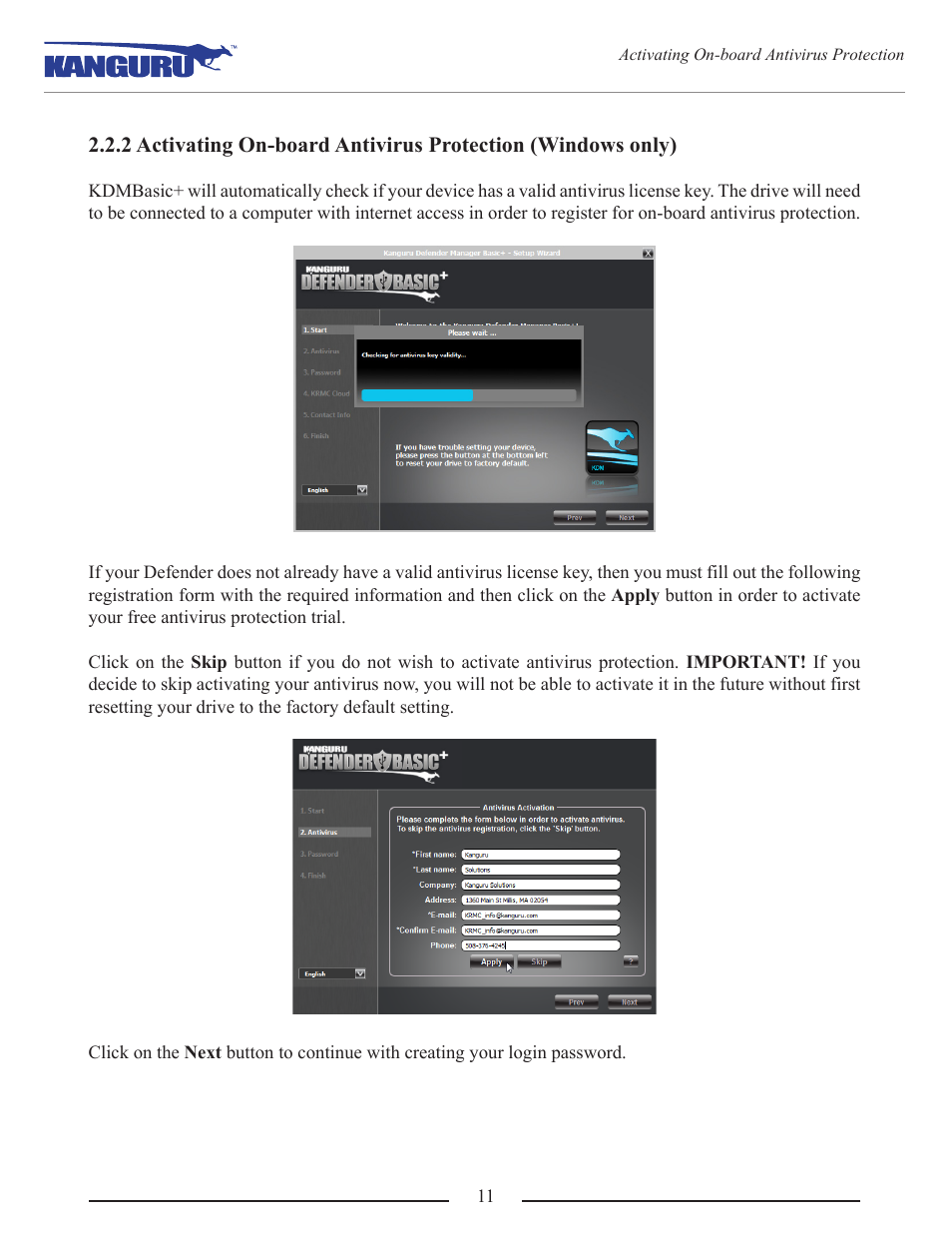 Kanguru Defender Basic+ User Manual | Page 11 / 33