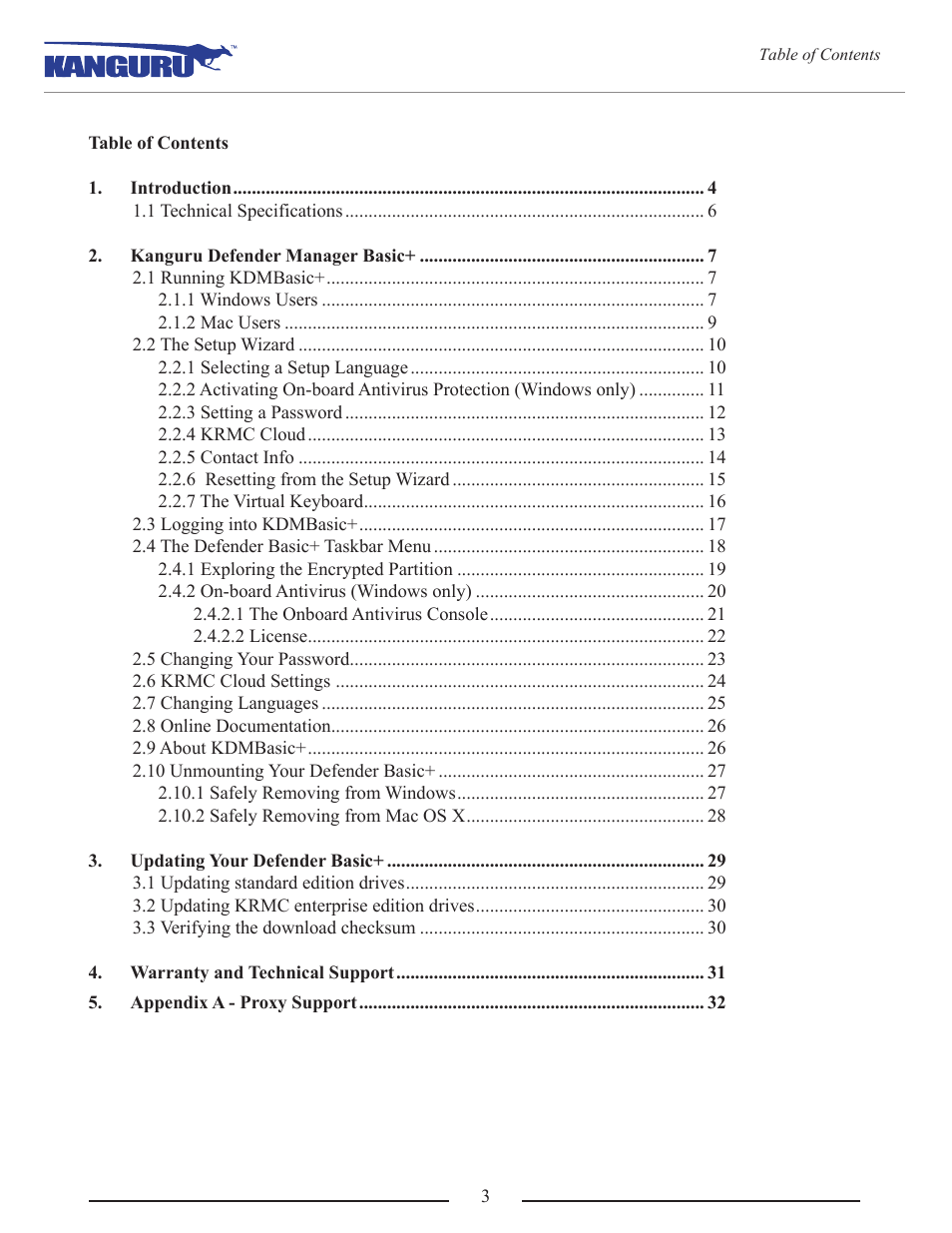 Kanguru Defender Basic+ User Manual | Page 3 / 33