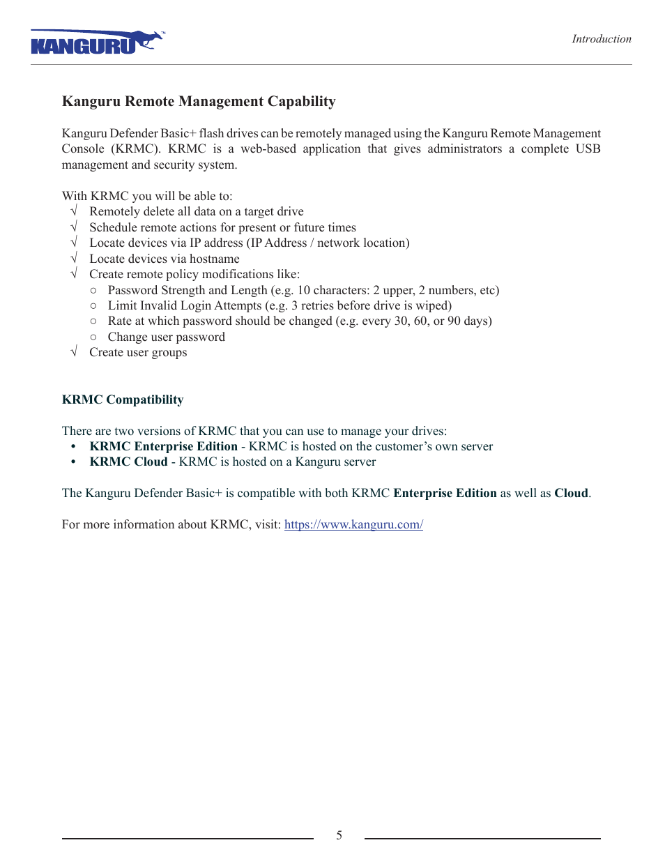 Kanguru Defender Basic+ User Manual | Page 5 / 33