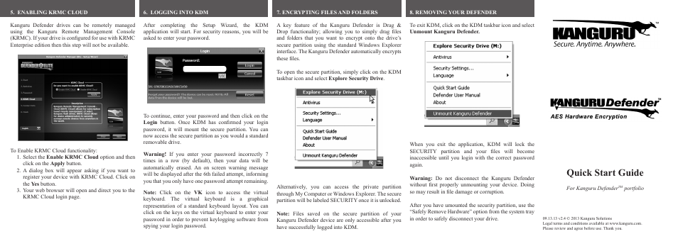 Kanguru Defender Basic+ Quick Start User Manual | 2 pages