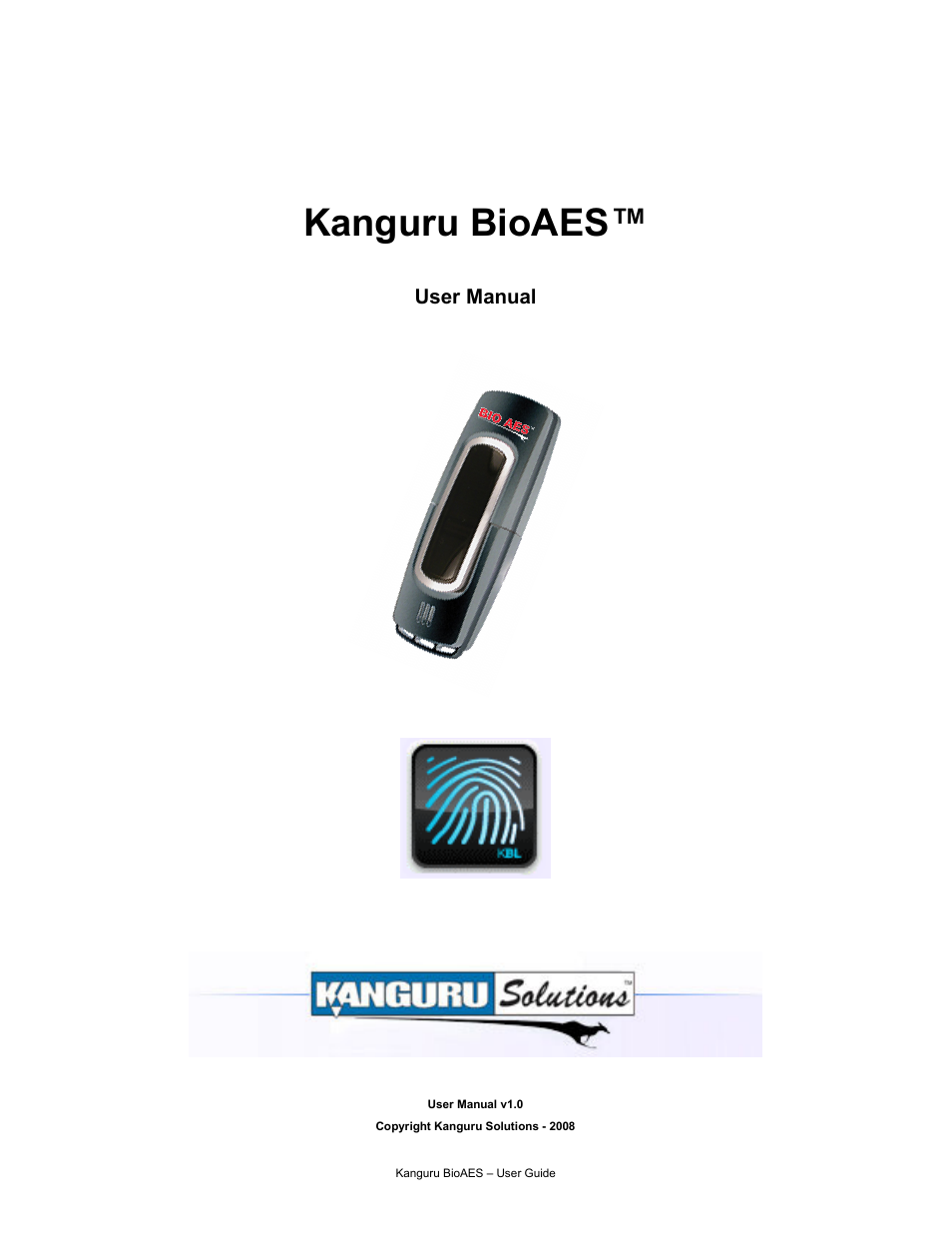 Kanguru Bio AES User Manual | 22 pages