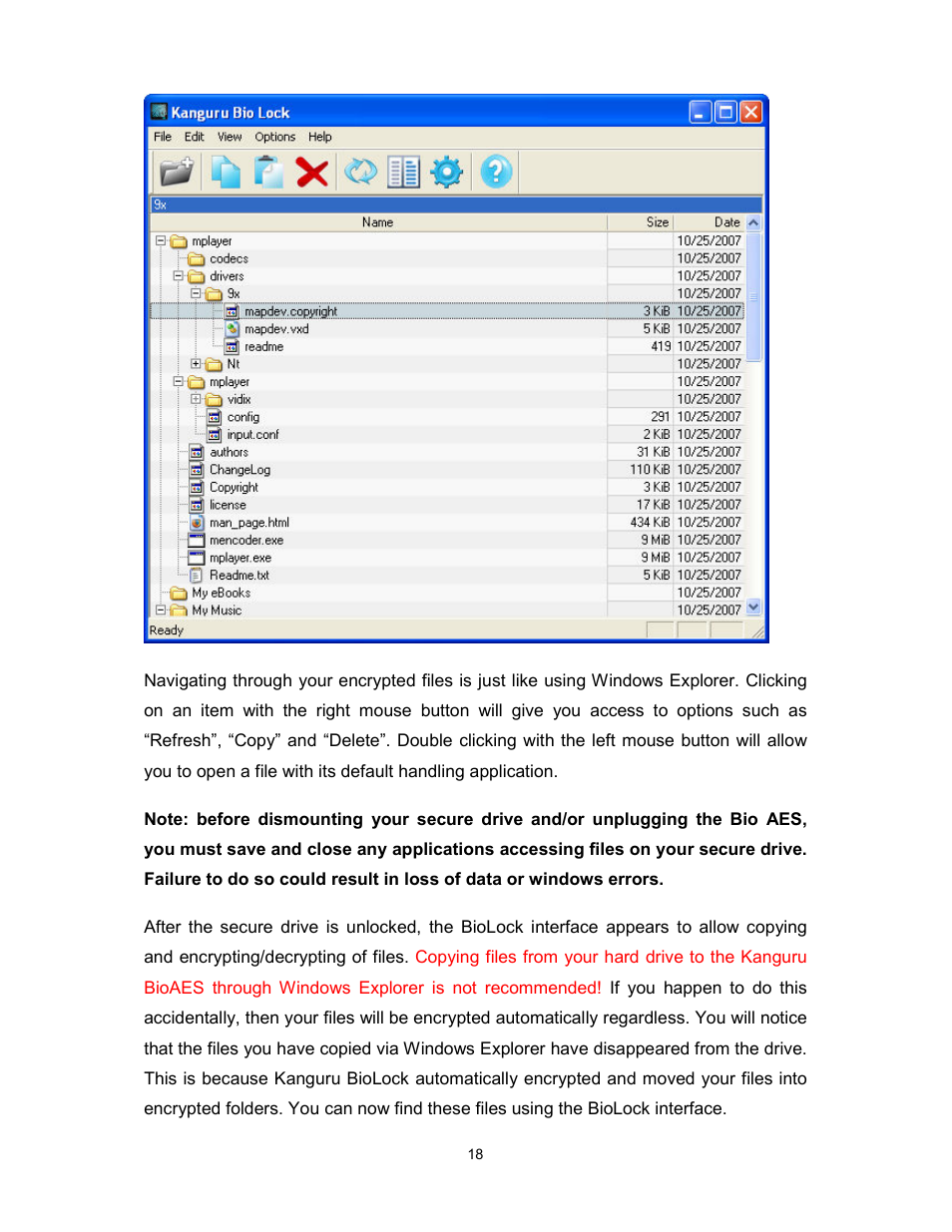 Kanguru Bio AES User Manual | Page 19 / 22