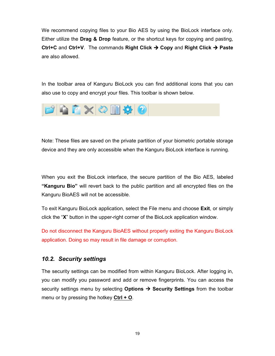 Kanguru Bio AES User Manual | Page 20 / 22