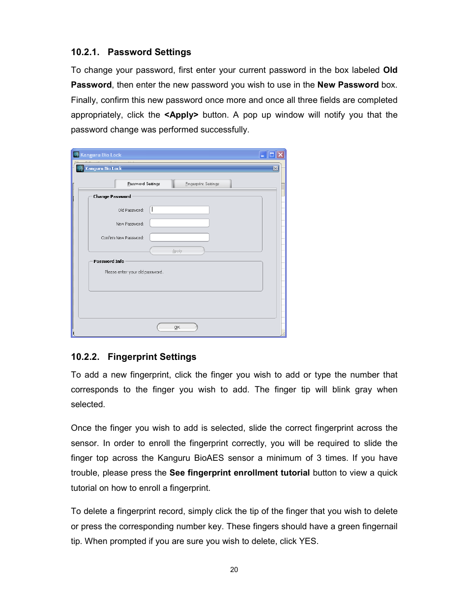 Kanguru Bio AES User Manual | Page 21 / 22