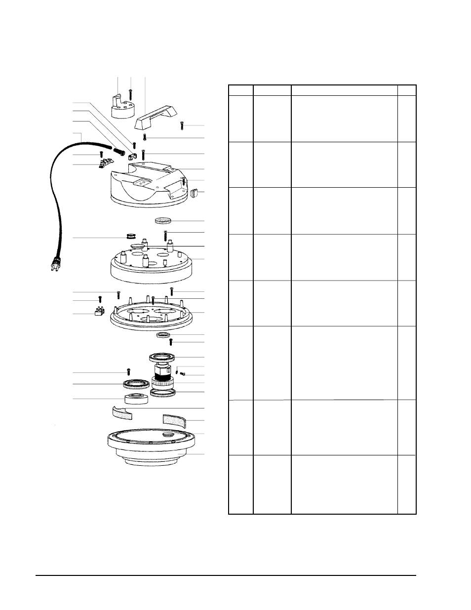 Stv-20 single motor assembly drawing & parts list | Clarke STV-20 User Manual | Page 3 / 6