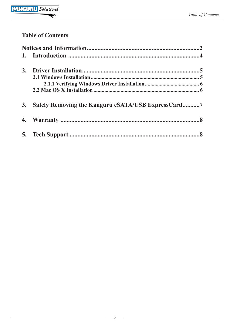 Kanguru ExpressCard User Manual | Page 3 / 9