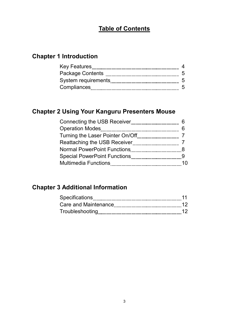Kanguru Wireless presenters Mouse User Manual | Page 3 / 12