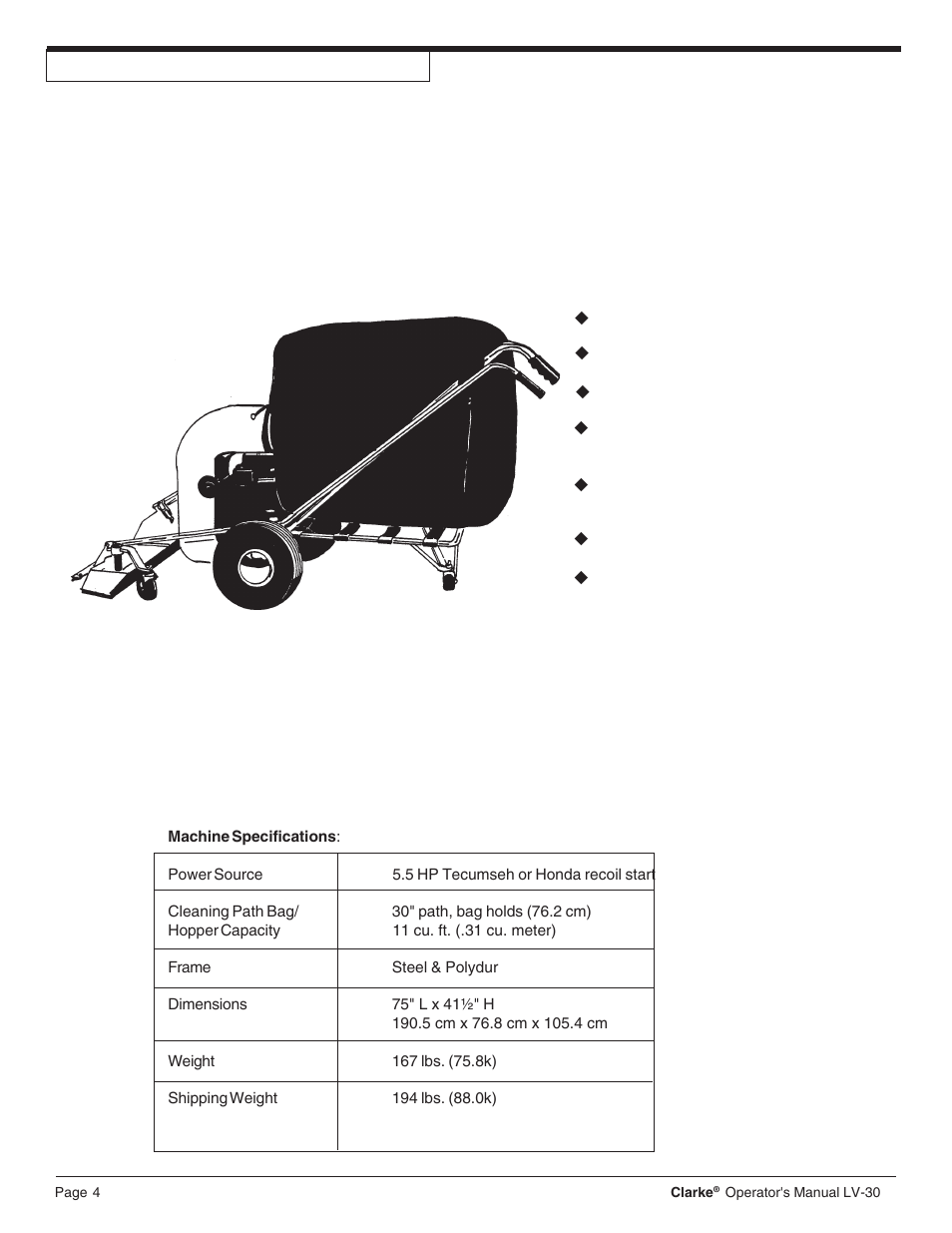 Clarke LV-30H User Manual | Page 4 / 14