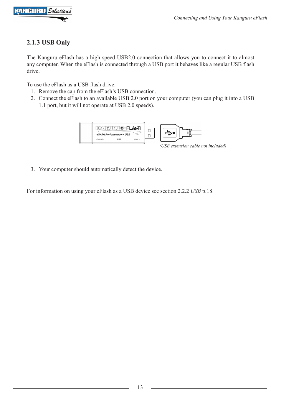3 usb only | Kanguru e-Flash User Manual | Page 13 / 22