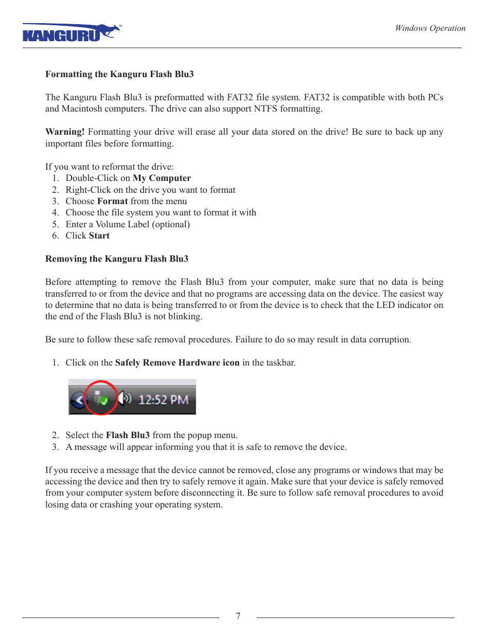 Kanguru Flash Blu3 User Manual | Page 7 / 12