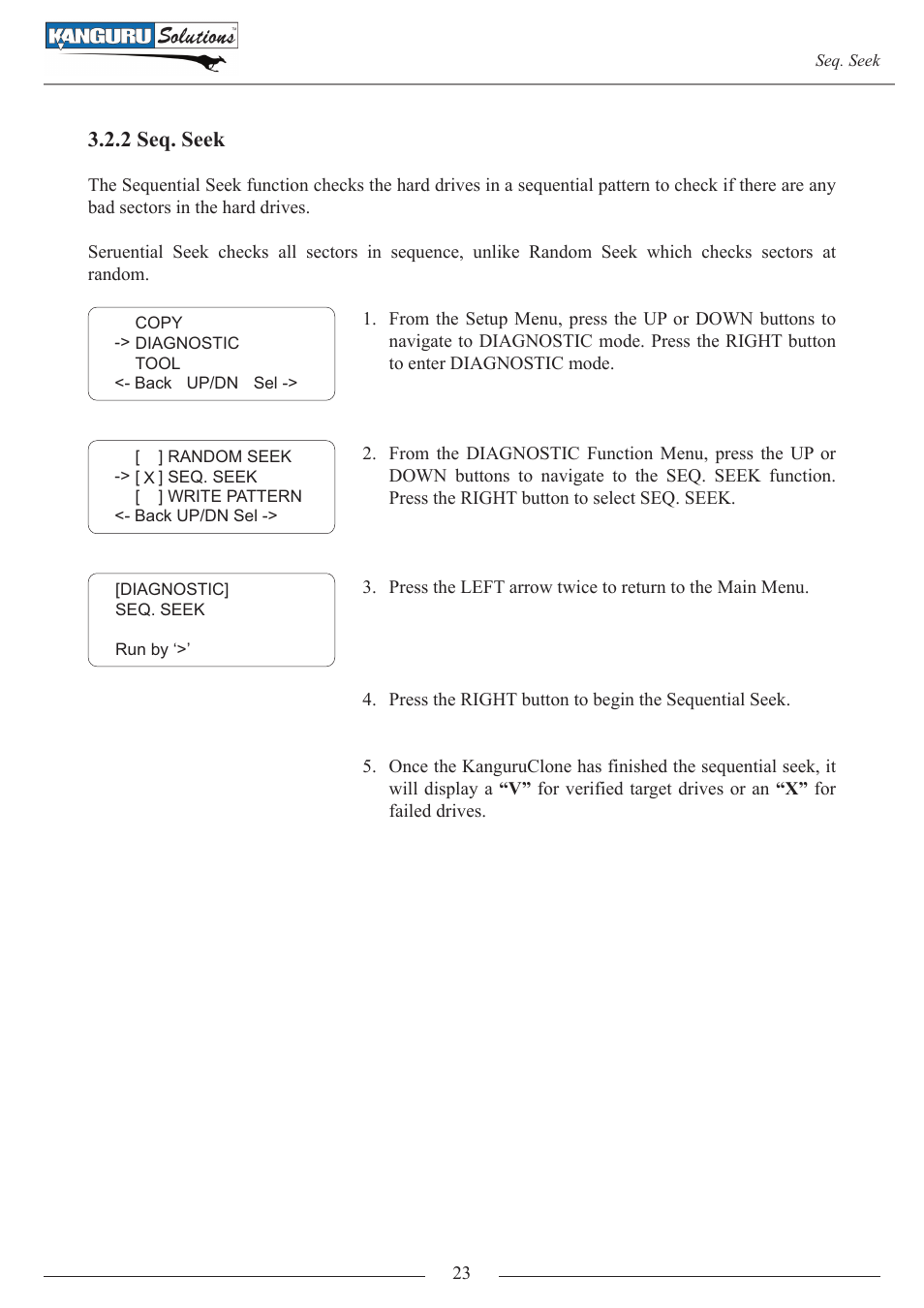 2 seq. seek | Kanguru 4HD SATA User Manual | Page 23 / 57