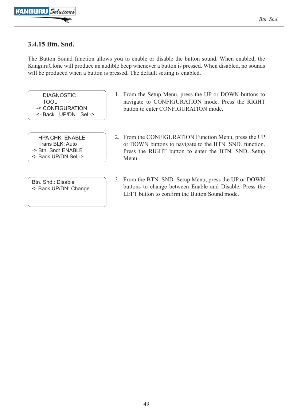 15 btn. snd | Kanguru 4HD SATA User Manual | Page 49 / 57