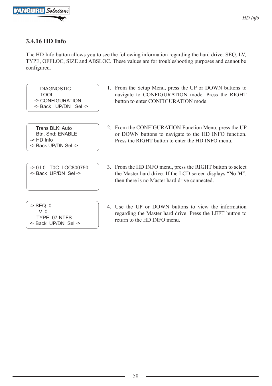 16 hd info | Kanguru 4HD SATA User Manual | Page 50 / 57