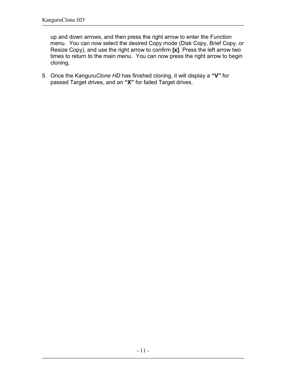 Kanguru Clone 4HD User Manual | Page 11 / 19