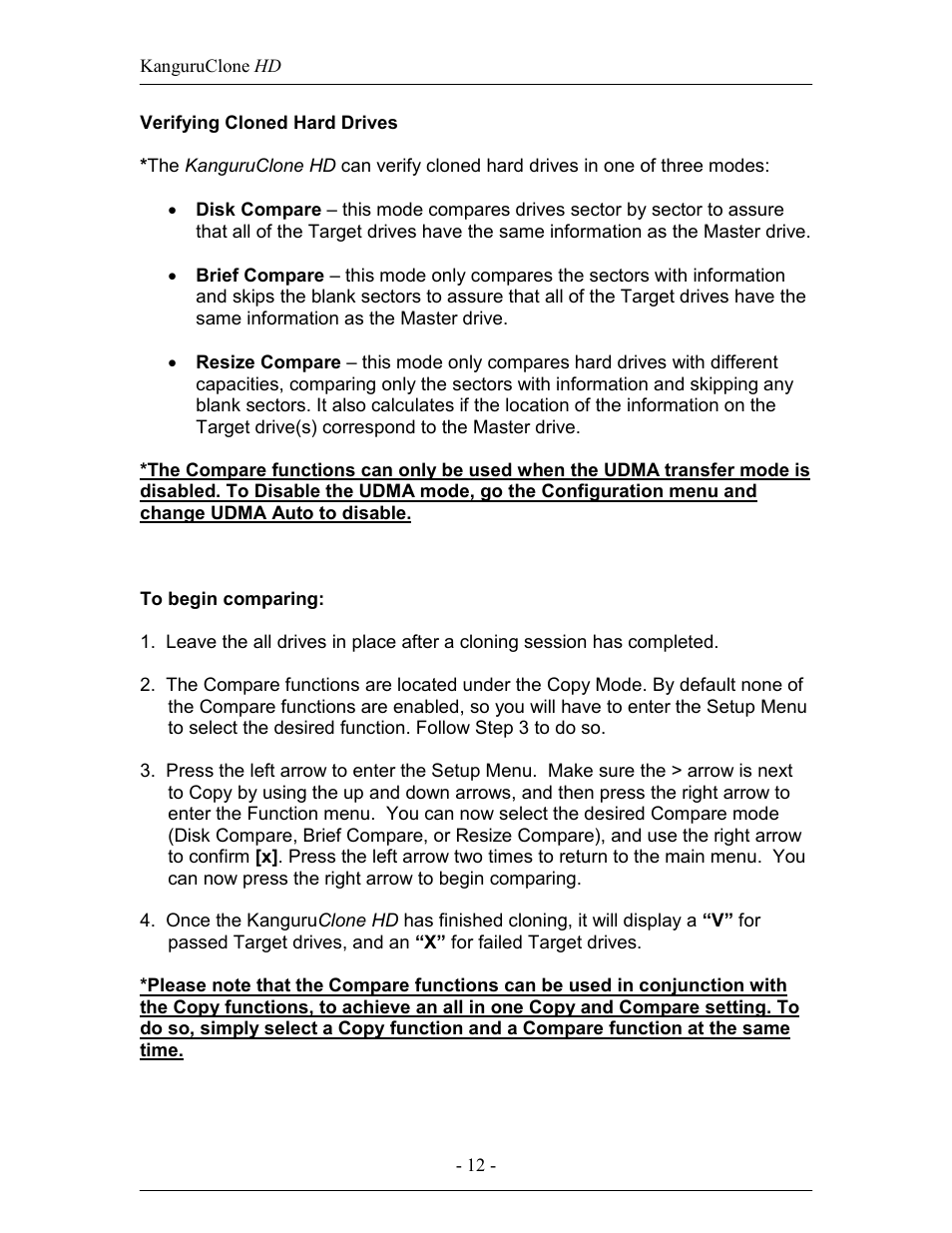 Kanguru Clone 4HD User Manual | Page 12 / 19