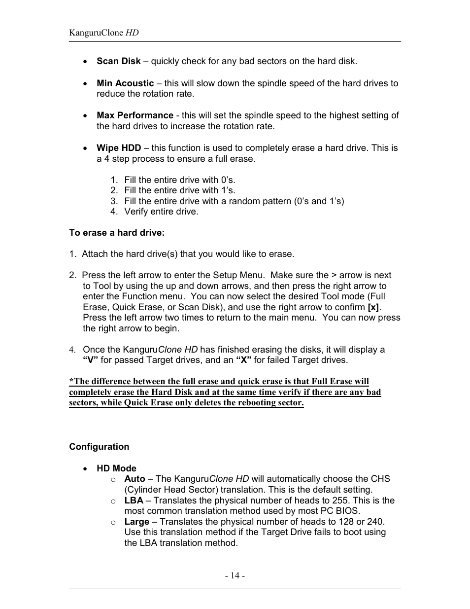 Kanguru Clone 4HD User Manual | Page 14 / 19