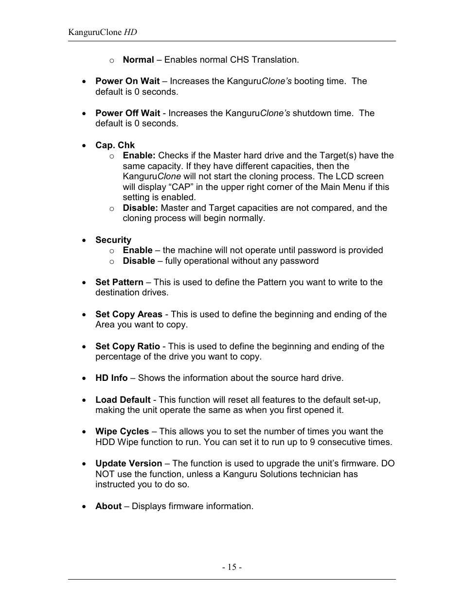 Kanguru Clone 4HD User Manual | Page 15 / 19