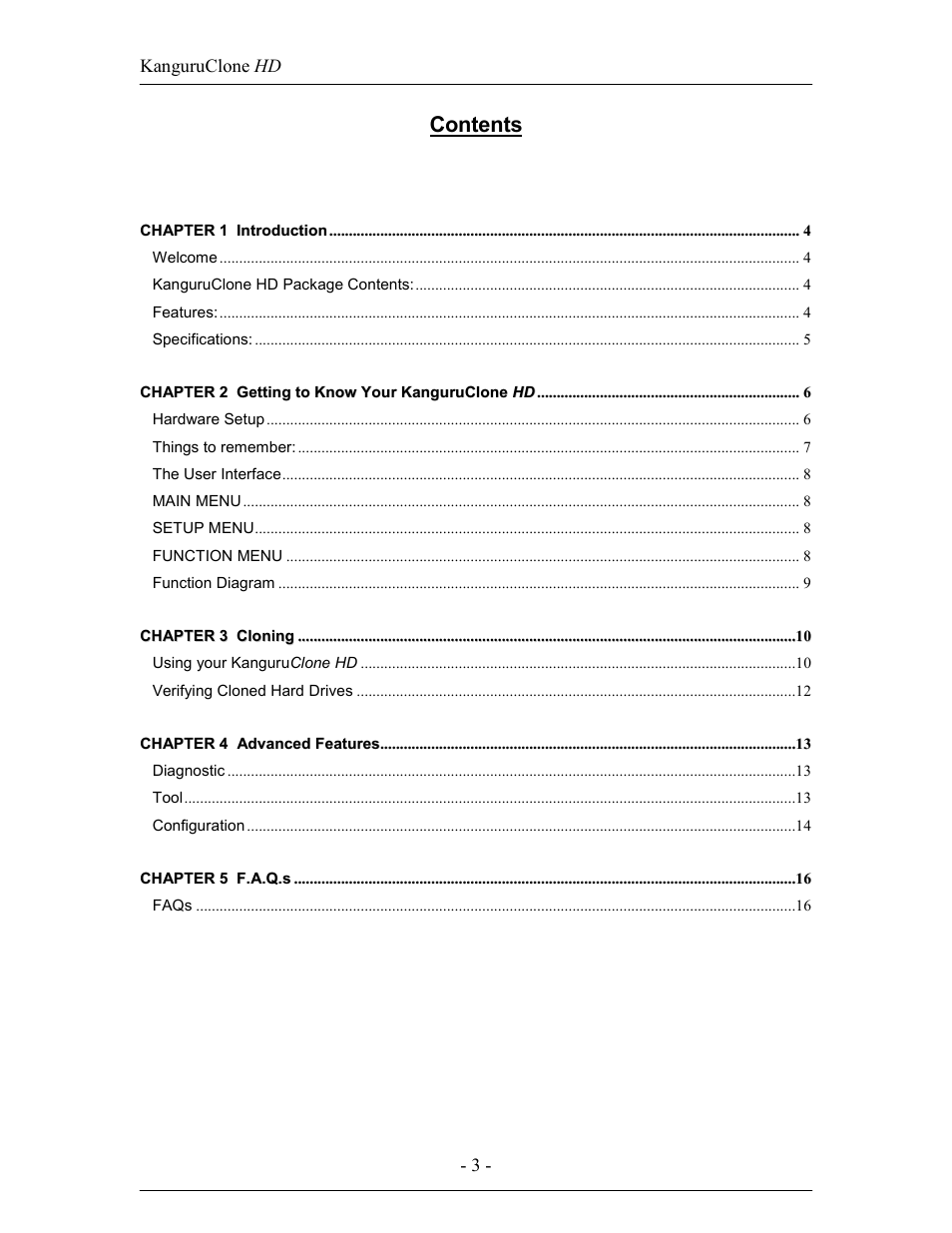 Kanguru Clone 4HD User Manual | Page 3 / 19