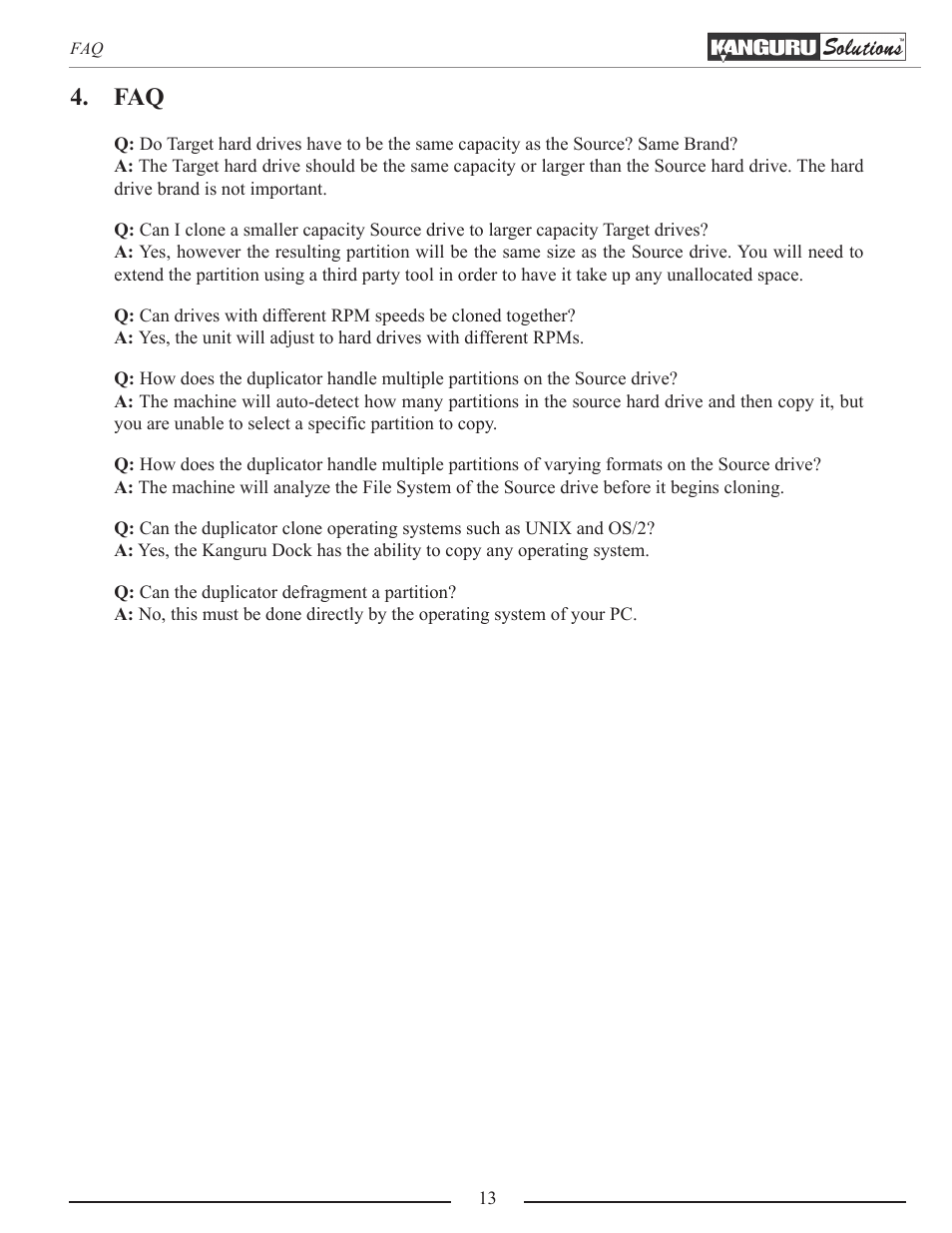 Kanguru Copy Dock User Manual | Page 13 / 16