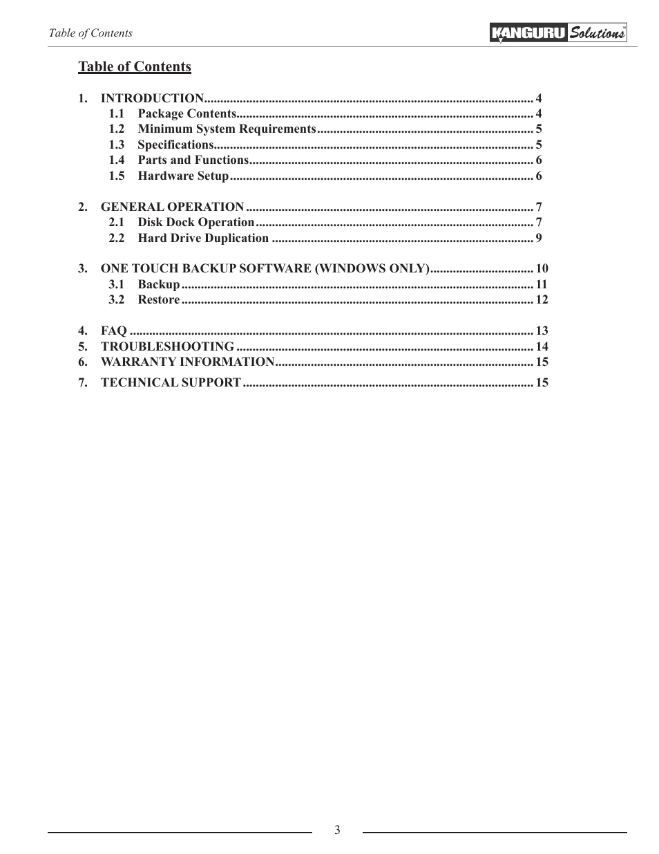 Kanguru Copy Dock User Manual | Page 3 / 16