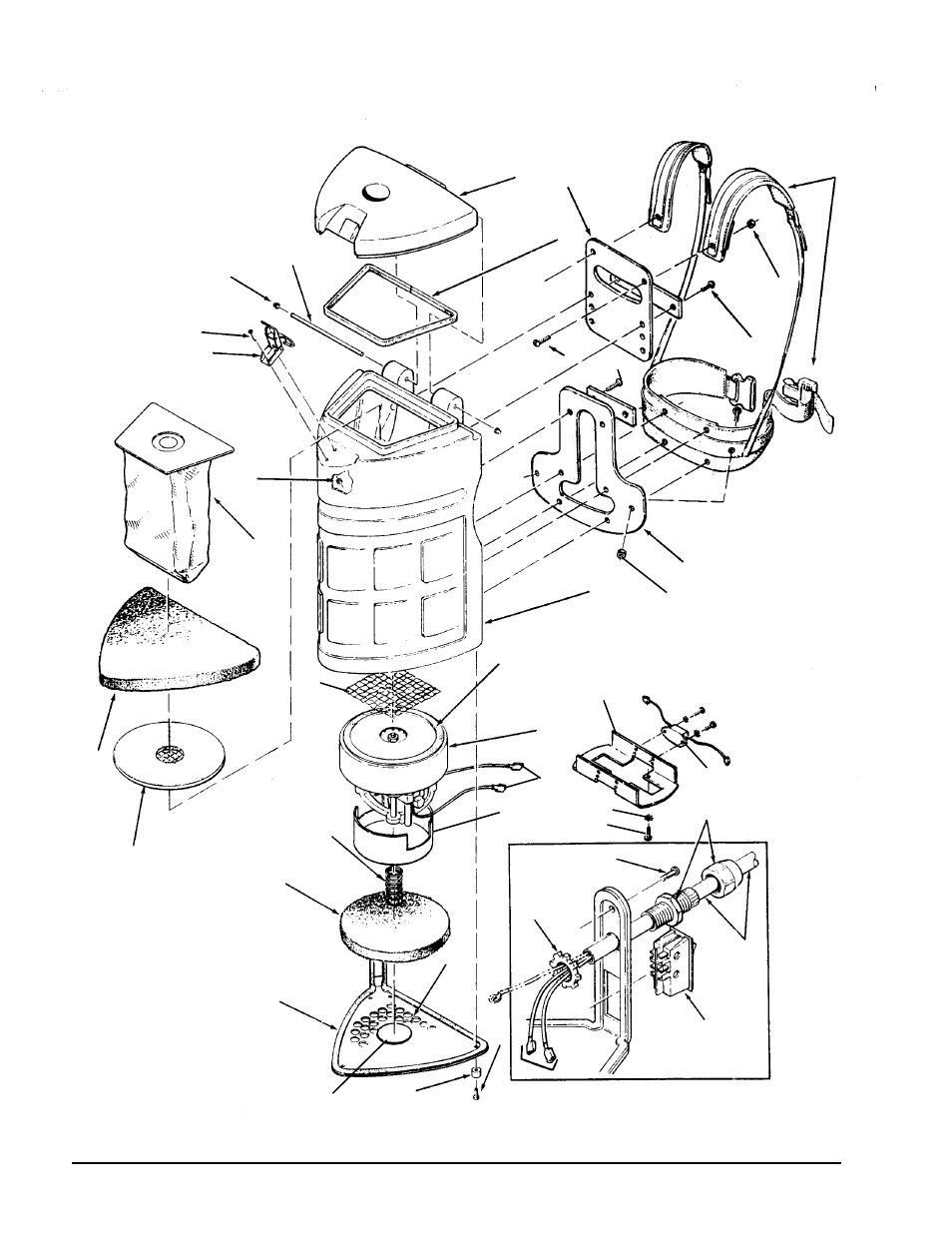 Assembly drawing | Clarke NapSac User Manual | Page 18 / 22