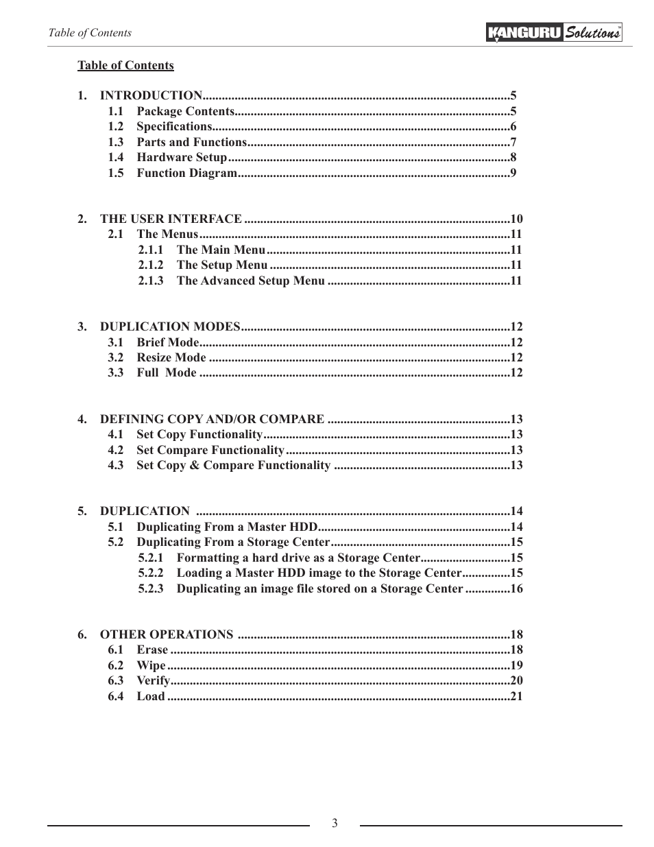Kanguru Mobile Clone 1HD Duplicator User Manual | Page 3 / 34