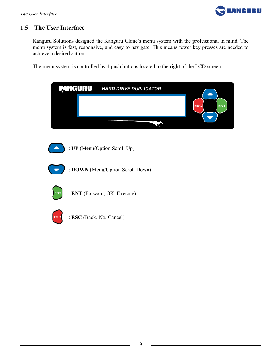 The user interface, 5 the user interface | Kanguru 5HD Tower Duplicator User Manual | Page 9 / 31