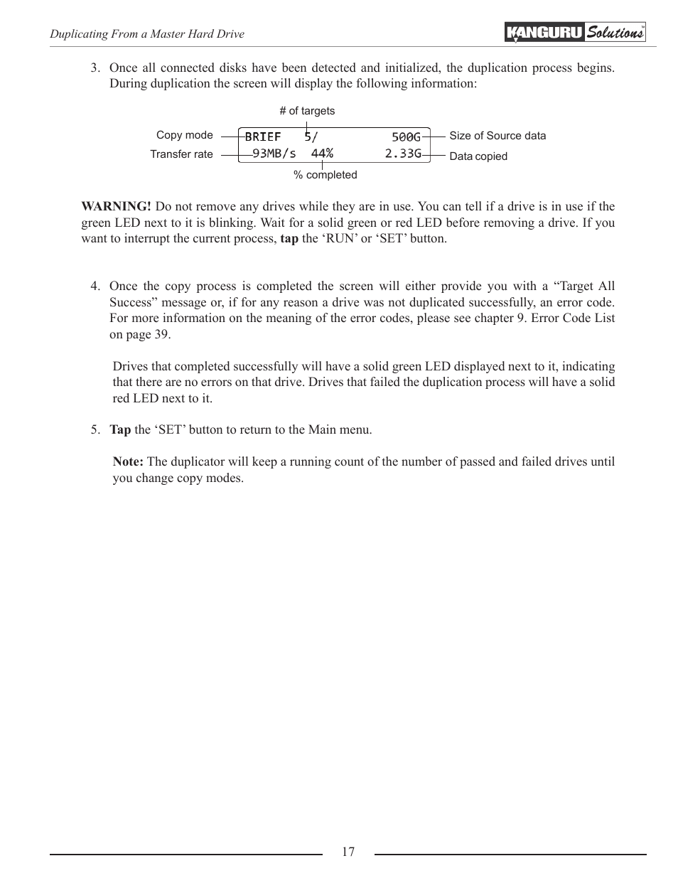 Kanguru 5HD-SATA User Manual | Page 17 / 44