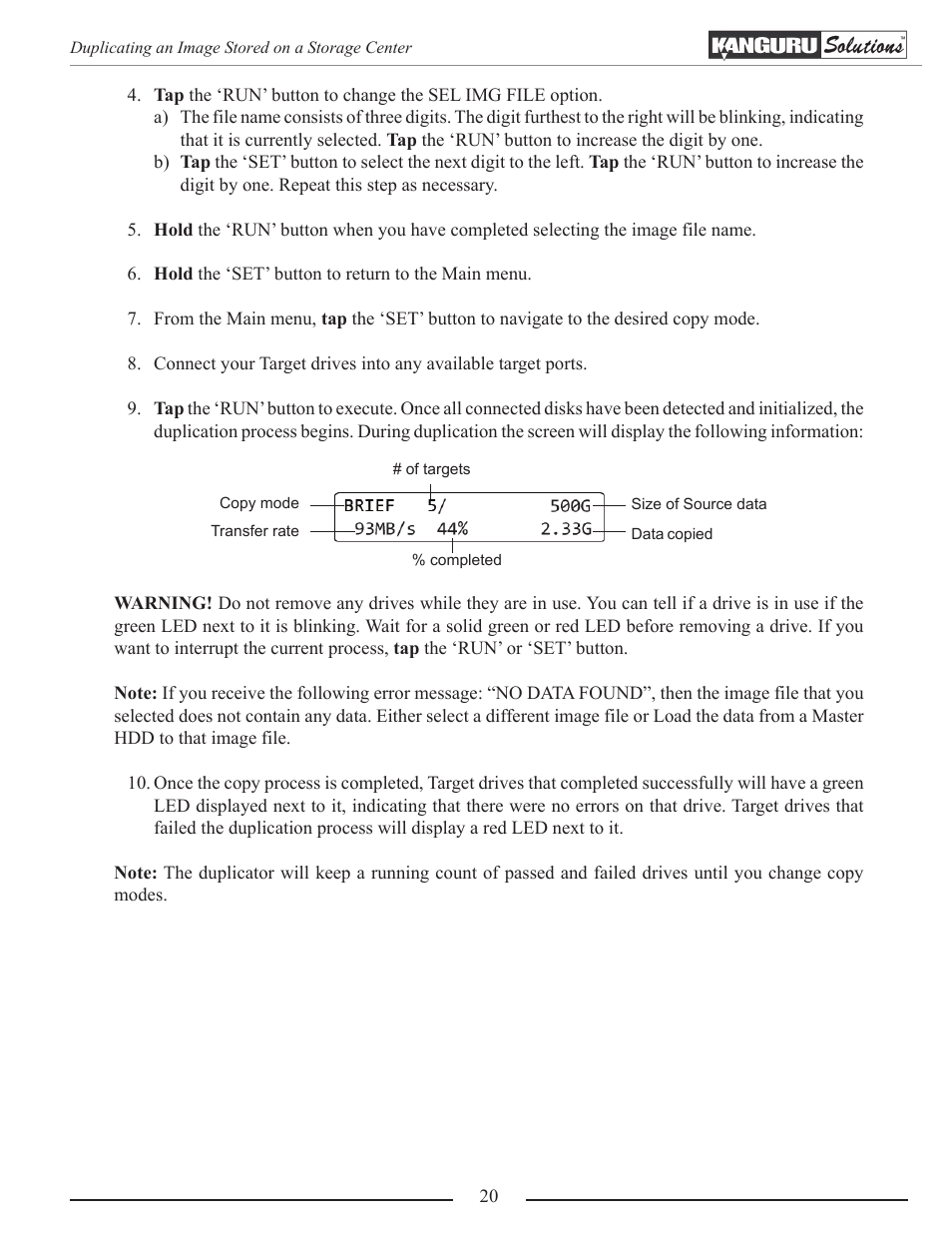 Kanguru 5HD-SATA User Manual | Page 20 / 44