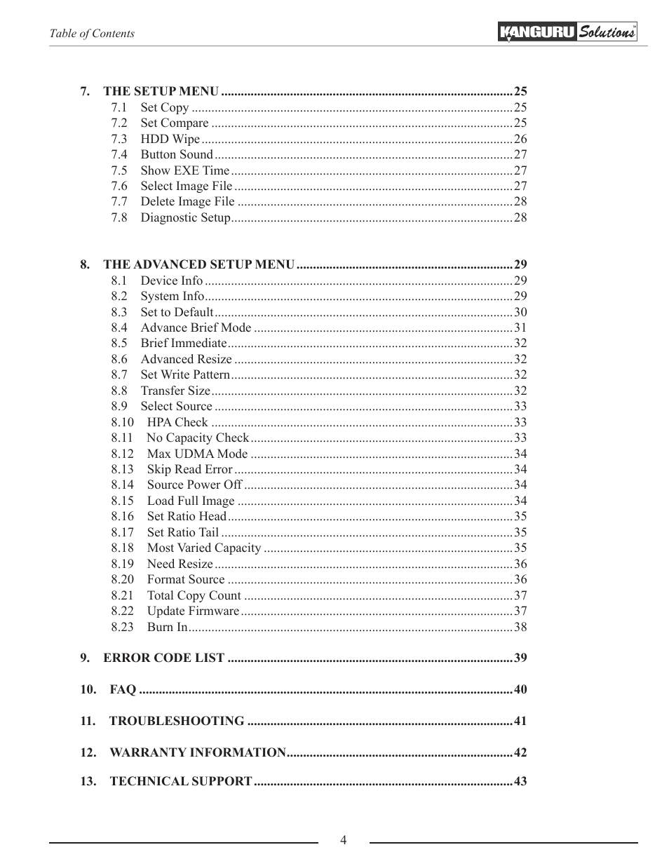 Kanguru 5HD-SATA User Manual | Page 4 / 44