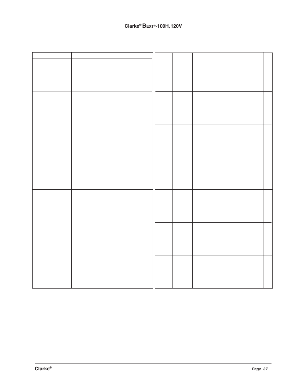 Clarke BEXT 300HV User Manual | Page 19 / 27