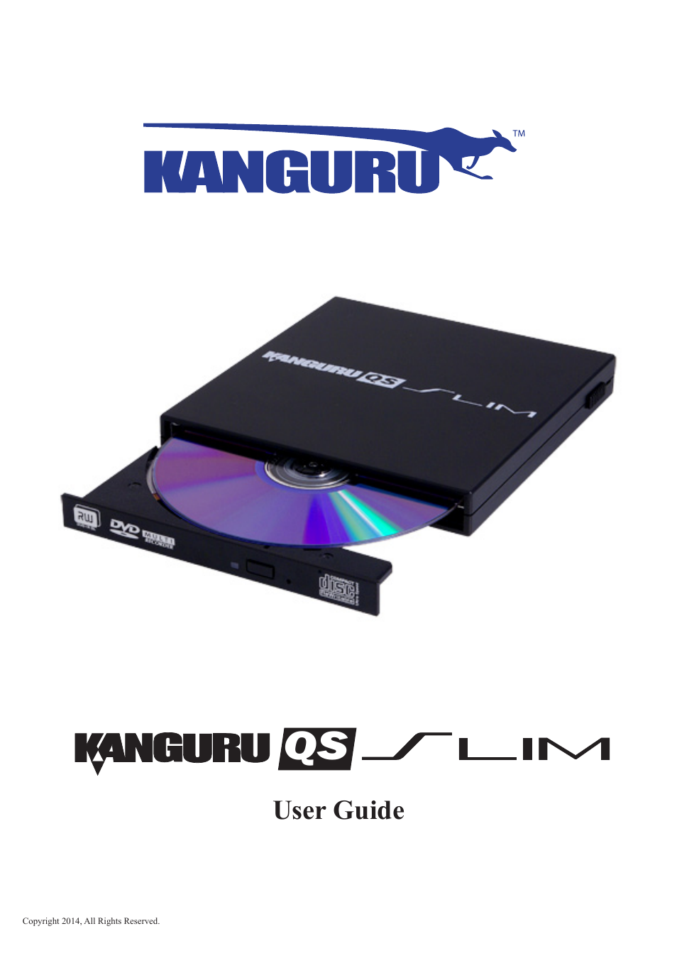 Kanguru QS Slim DVDRW Quick Start User Manual | 13 pages