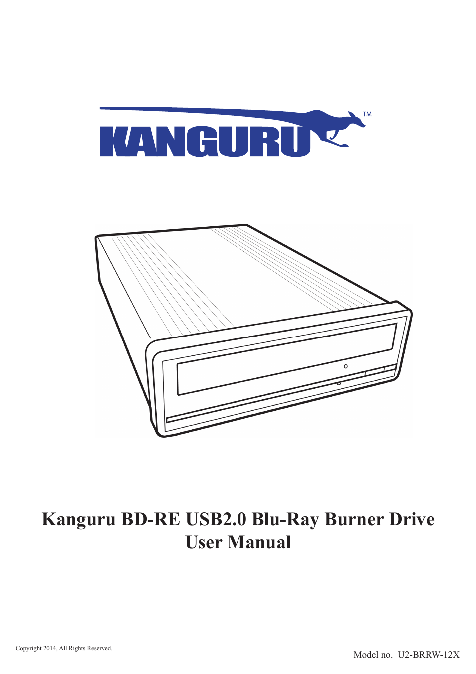 Kanguru BRRW USB2.0 Bluray Burner v1 User Manual | 10 pages