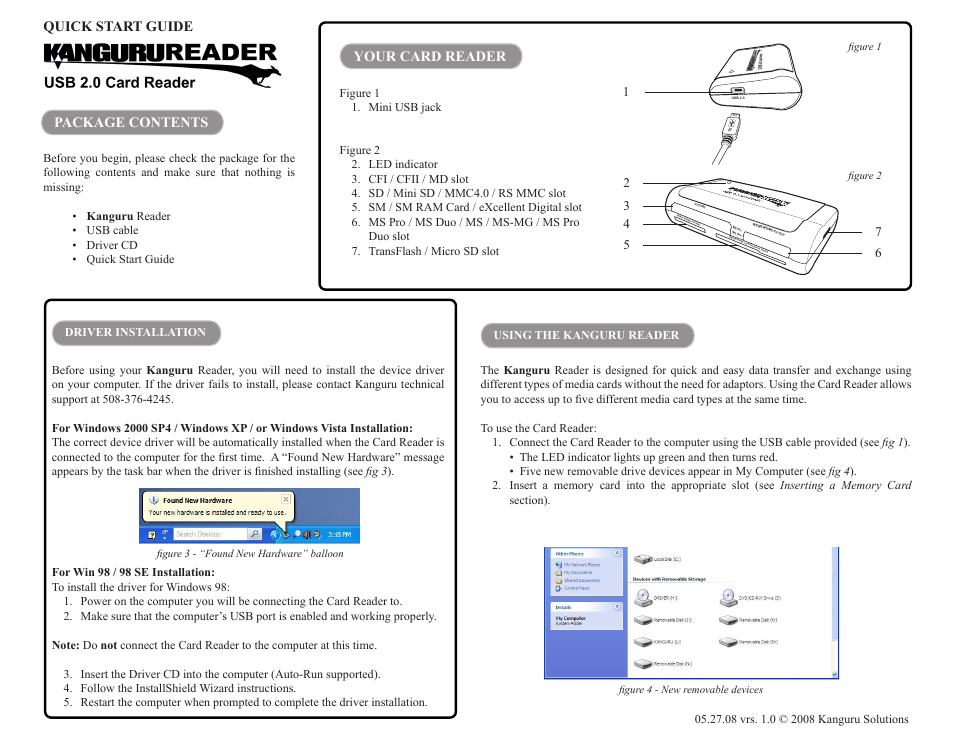 Kanguru External USB2.0 User Manual | 2 pages