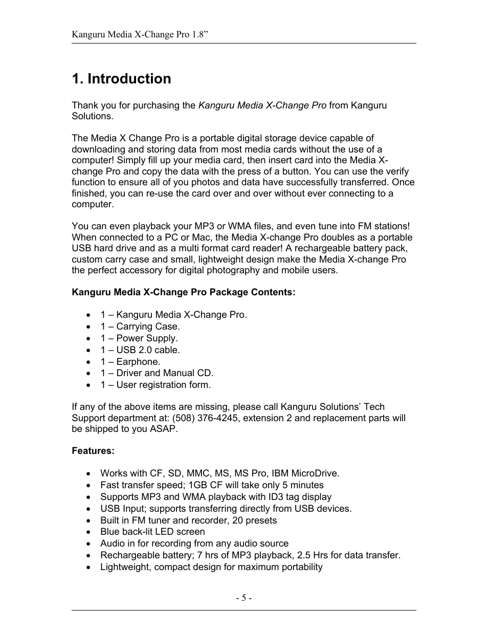 Introduction | Kanguru Exchange Pro User Manual | Page 5 / 19