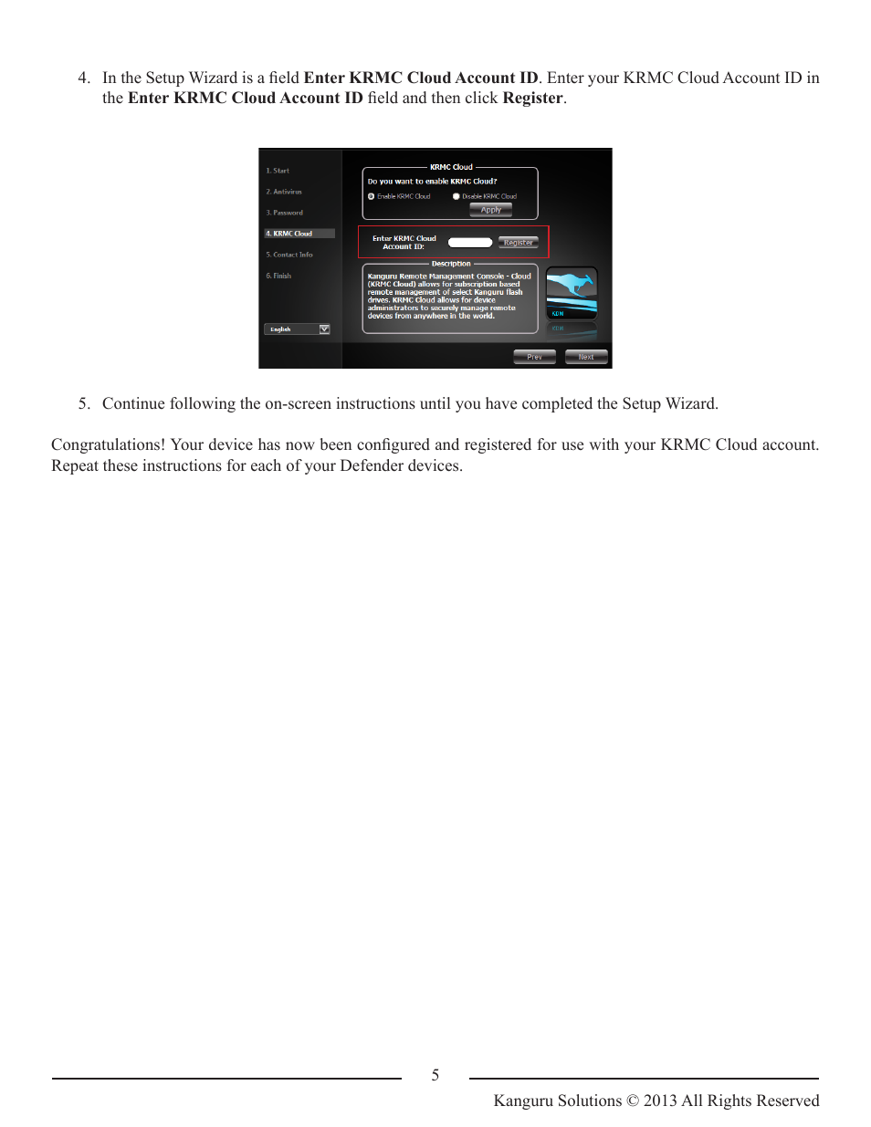 Kanguru Cloud Provisioning User Manual | Page 5 / 5
