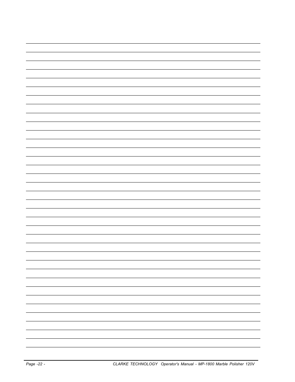 Clarke Alto MP-1800 User Manual | Page 22 / 32