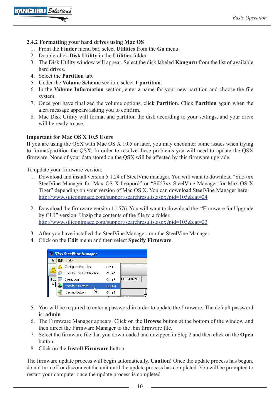 Kanguru QSX User Manual | Page 10 / 20