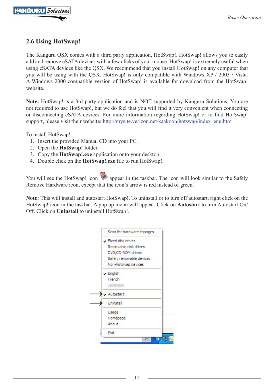 Kanguru QSX User Manual | Page 12 / 20