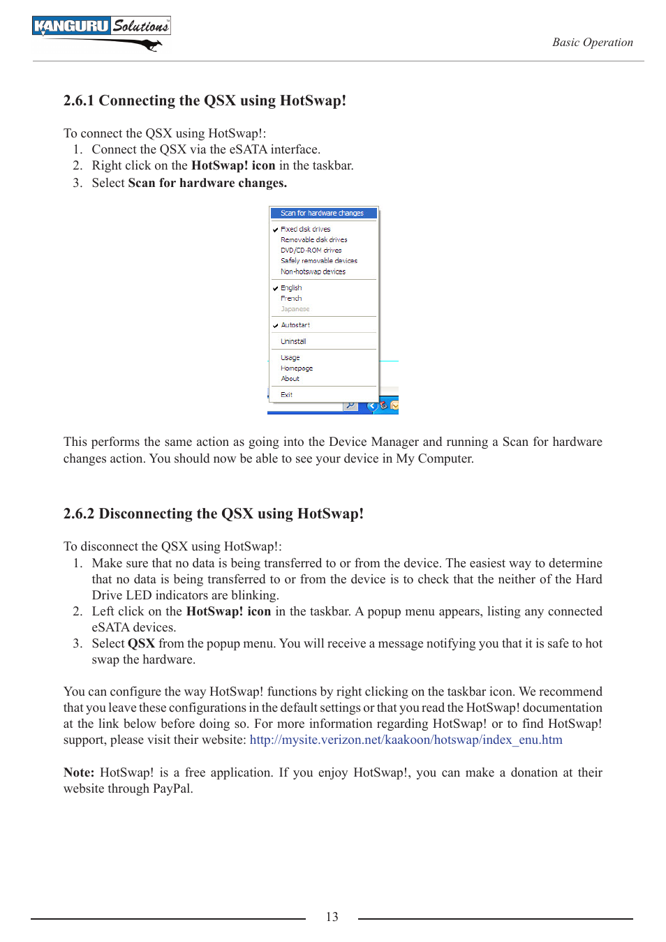 Kanguru QSX User Manual | Page 13 / 20