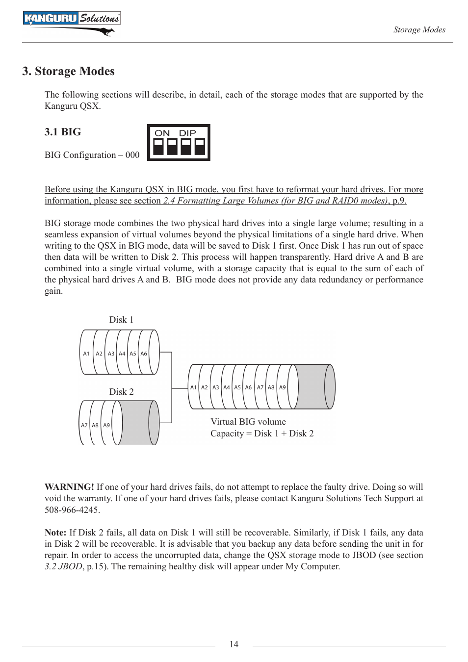 Storage modes | Kanguru QSX User Manual | Page 14 / 20