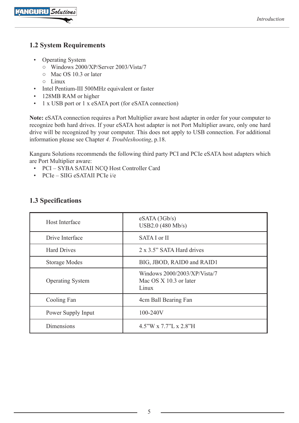 Kanguru QSX User Manual | Page 5 / 20